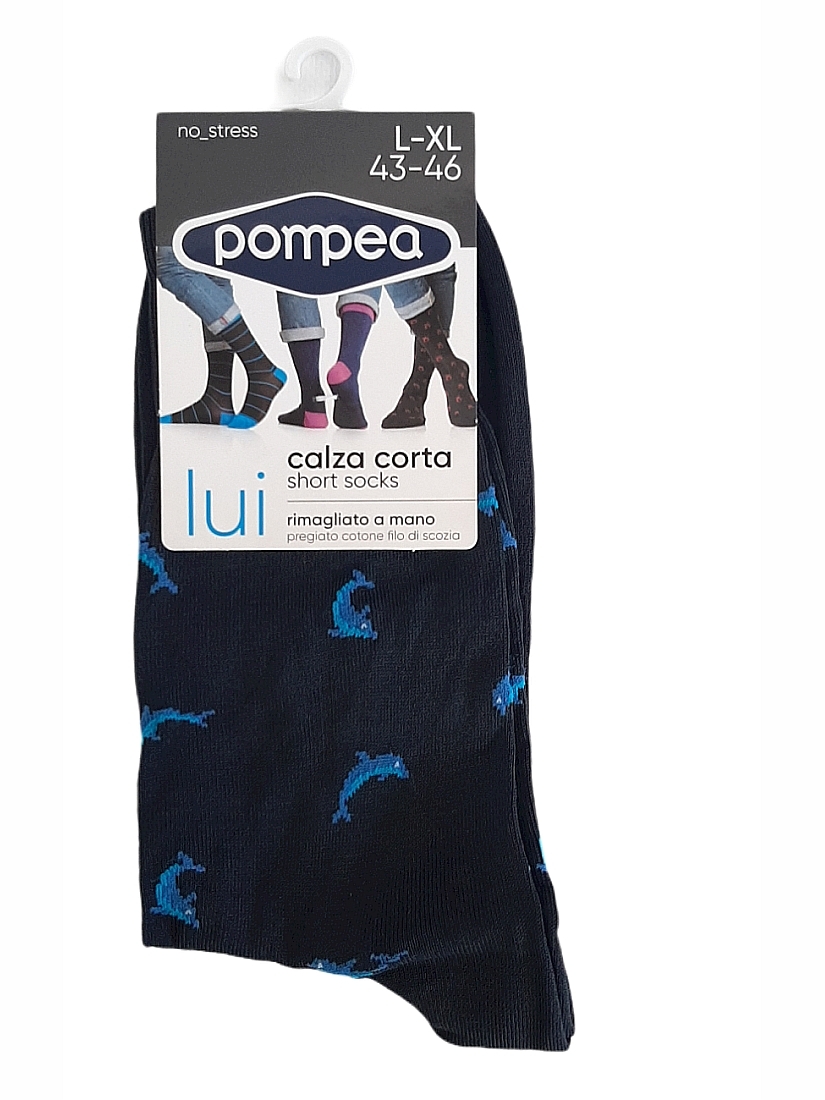 POMPEA CAPRI - ΑΝΔΡΙΚΗ ΒΑΜΒΑΚΕΡΗ ΚΑΛΤΣΑ ΜΕ ΣΧΕΔΙΟ ΔΕΛΦΙΝΑΚΙΑ