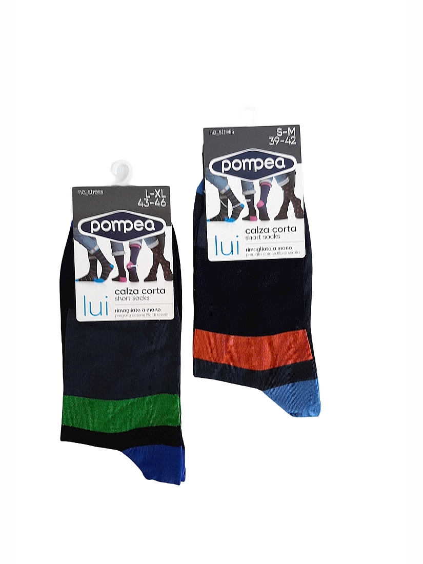 POMPEA ELBA - ΑΝΔΡΙΚΗ ΒΑΜΒΑΚΕΡΗ ΚΑΛΤΣΑ ΜΕ ΣΧΕΔΙΟ ΡΙΓΕΣ