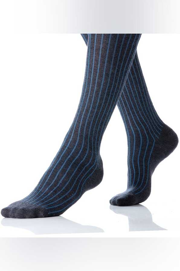 CZ U.C.MORGAN MAN COTTON SOCKS WITH VERTICAL STRIPES PATTERN