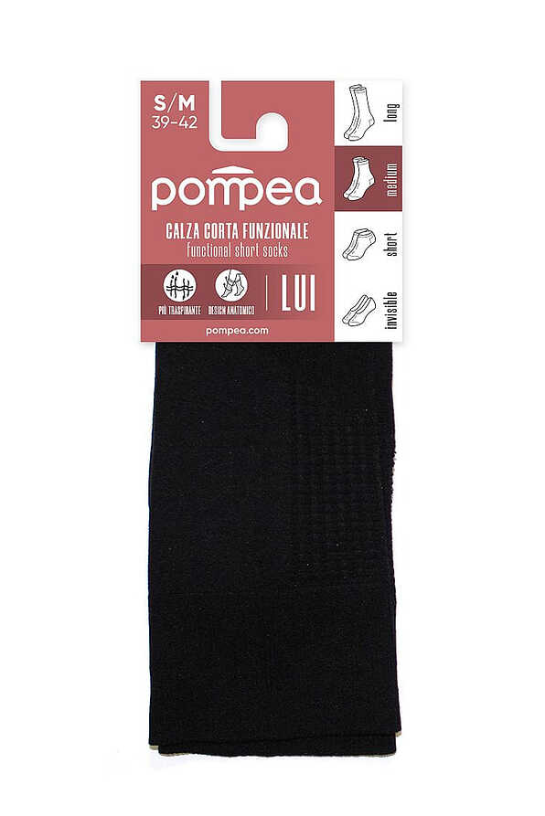 CZ U.C. FUNZIONALE MAN LIGHT MICROFIBER SHORT SOCKS WITH BREATHABLE INSOLE ANKLE BANDAGING AND ANTI-CREASE ON FOOT INSTEP