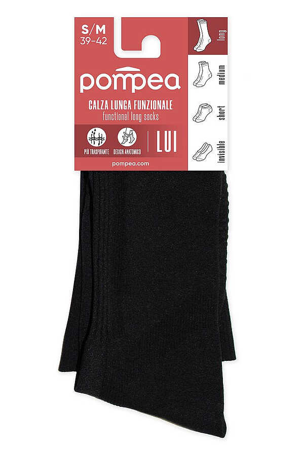 CZ U.L. FUNZIONALE MAN LIGHT MICROFIBER LONG SOCKS WITH BREATHABLE INSOLE ANKLE BANDAGING AND ANTI-CREASE ON FOOT INSTEP