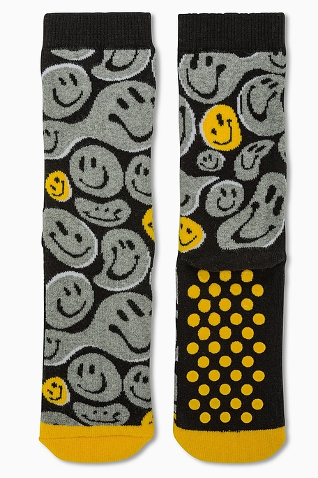 BOY TERRY-COTTON SLIPPERS ANTI-SLIP WITH ABS AND E-MOJI PATTER - ABS CZ M.JACK