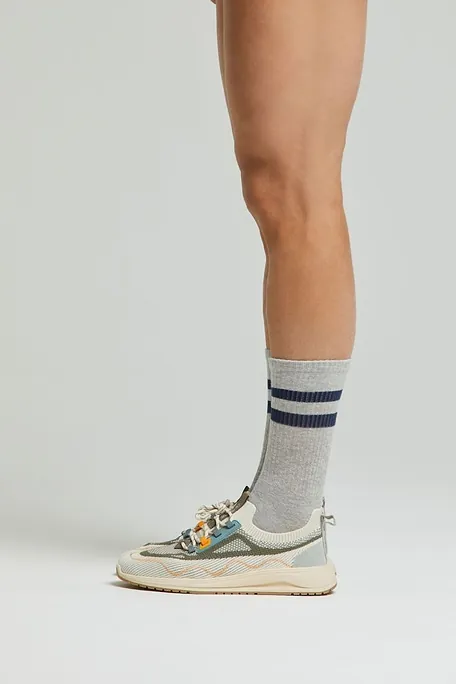 UNISEX ΒΑΜΒΑΚΕΡΗ TENNIS ΚΑΛΤΣΑ ΜΕ ΔΥΟ ΡΙΓΕΣ ΣΤΟ ΠΑΝΩ ΜΕΡΟΣ-CZ TENNIS ARGO