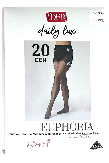 PLUS SIZE WOMAN SHEER ELASTIC MATT BODYSHAPING TIGHTS 20 DEN-DAILY-LUX-EUPHORIA