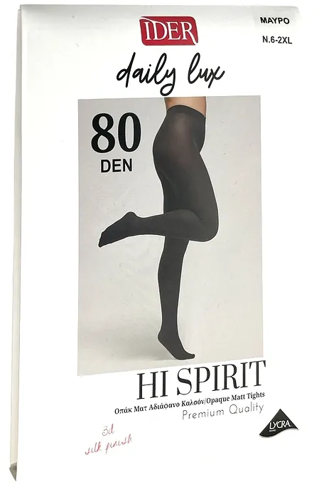 PLUS SIZE ΓΥΝΑΙΚΕΙΟ ΟΠΑΚ 3D ΑΔΙΑΦΑΝΟ ΚΑΛΣΟΝ 80 DEN ΑΠΌ ΜΑΛΑΚΗ ΜΙΚΡΟΪΝΑ-DAILY-LUX-HISPIRIT