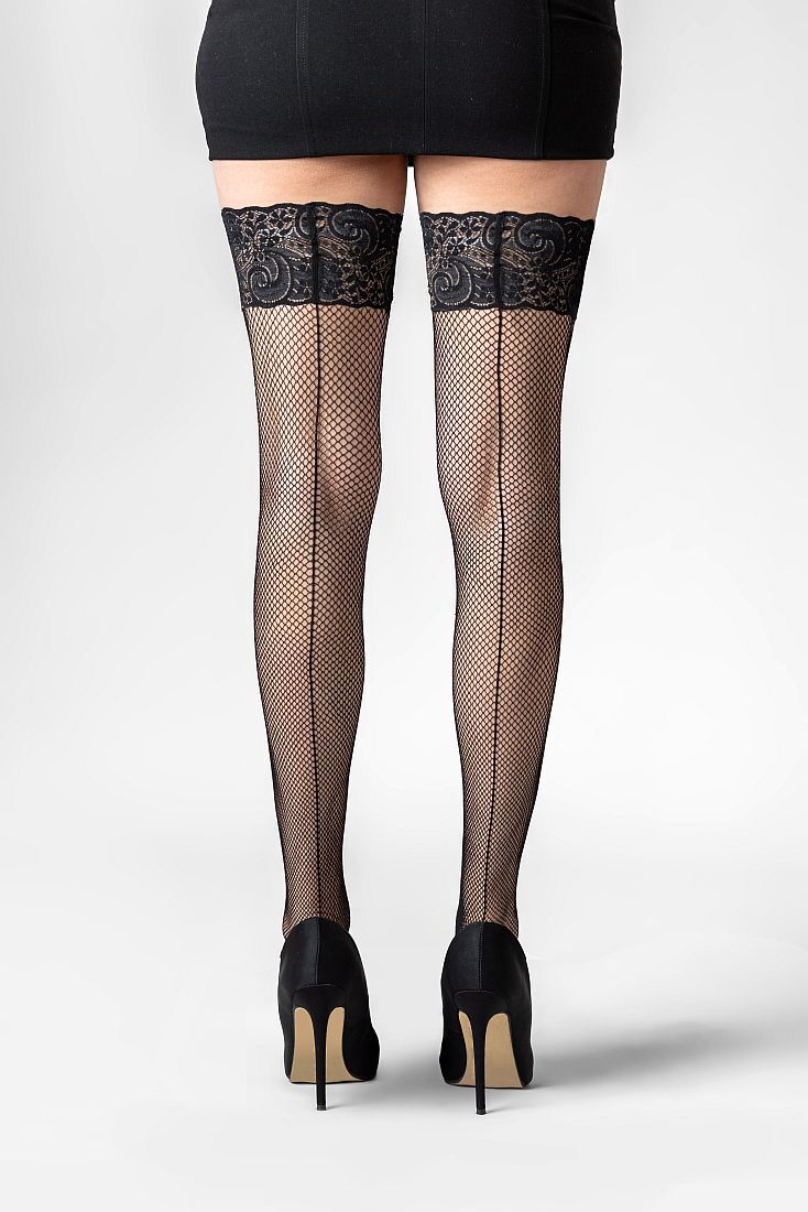 ΓΥΝΑΙΚΕΙΑ ΚΑΛΤΣΟΔΕΤΑ ΕΛΑΣΤΙΚΟ ΔΙΧΤΥ ΜΕ ΣΧΕΔΙΟ ΡΑΦΗ ΠΙΣΩ ΚΑΙ ΔΑΝΤΕΛΑ ΣΙΛΙΚΟΝΗ