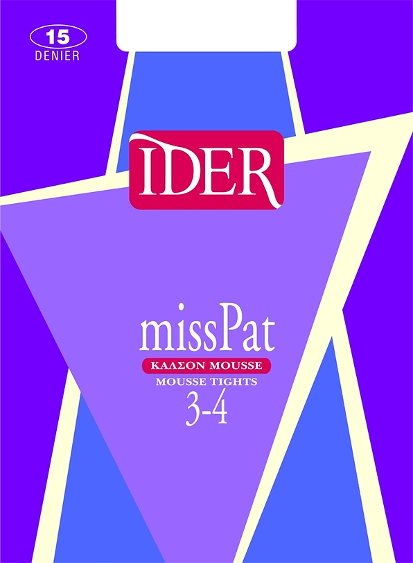 WOMAN TIGHTS 15DEN WITH DOUBLE CUSSET FOR SIZES L-XL - MISS PAT 3-4