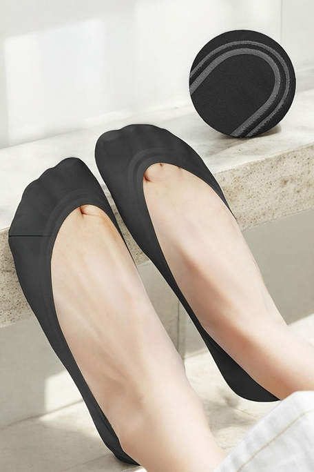 WOMAN LASER CUT SHOE LINER FOR BALERINAS WITH ABSORDENT COTTON SOLE AND ALLROUND SILICONE