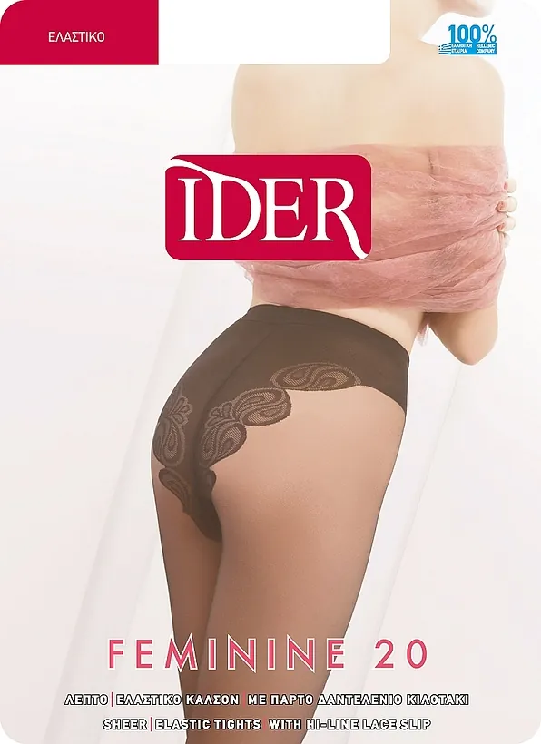 FEMININE 20DEN ΛΕΠΤΟ ΔΙΑΦΑΝΟ ΗΜΙΜΑΤ ΕΛΑΣΤΙΚΟ ΚΑΛΣΟΝ ΜΕ ΠΑΡΤΟ ΔΑΝΤΕΛΕΝΙΟ ΚΙΛΟΤΑΚΙ