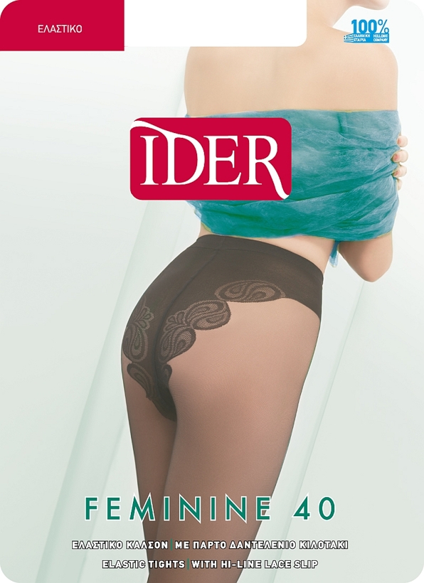 FEMININE 40DEN ΔΙΑΦΑΝΟ ΕΛΑΣΤΙΚΟ ΚΑΛΣΟΝ ΜΕ ΠΑΡΤΟ ΔΑΝΤΕΛΕΝΙΟ ΚΙΛΟΤΑΚΙ