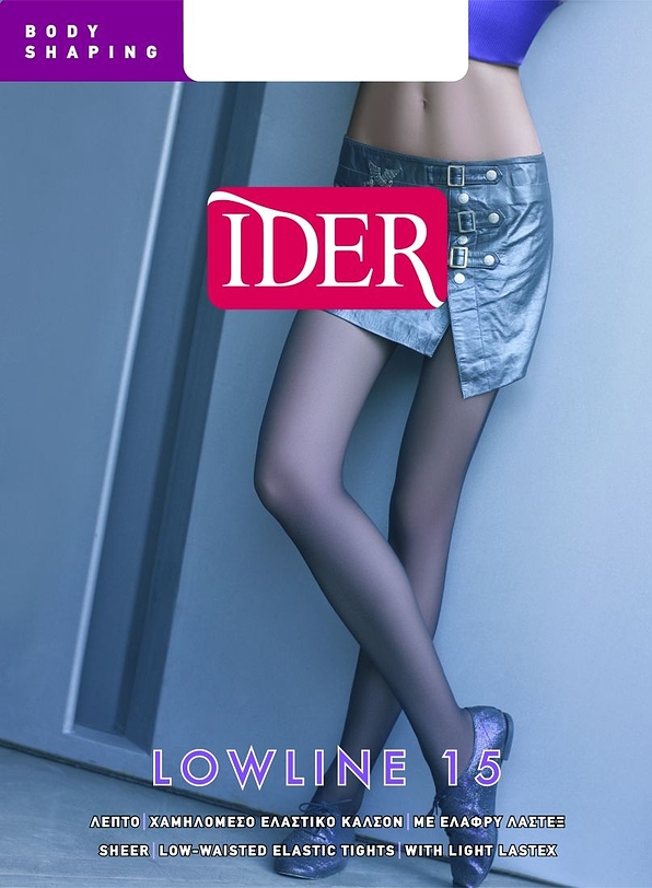 IDER LOWLINE 15 - SHEER LOW WAISTED EL.TIGHTS W/LIGHT LASTEX