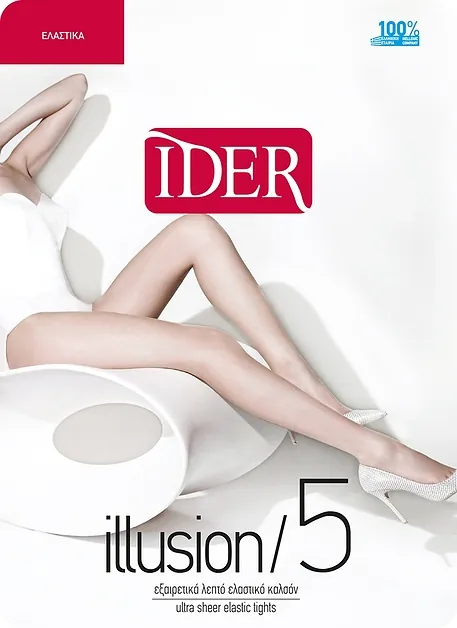 ΠΟΛΥ ΛΕΠΤΟ ΜΑΤ ΕΛΑΣΤΙΚΟ ΑΟΡΑΤΟ ΚΑΛΣΟΝ 5DEN ΟΛΟΣΩΜΟ ΕΩΣ ΤΗ ΜΕΣΗ ΜΕ ΔΙΑΦΑΝΗ ΜΥΤΗ-ILLUSION 5