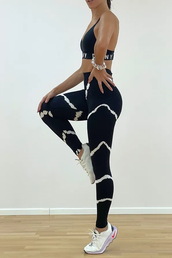 WOMAN ATHLETIC ELASTIC HIGH-WAISTED SEAMLESS LEGGINGS SCRUNCH BUTT LIFTING TIE-DYE ΤΥΠΩΜΑ