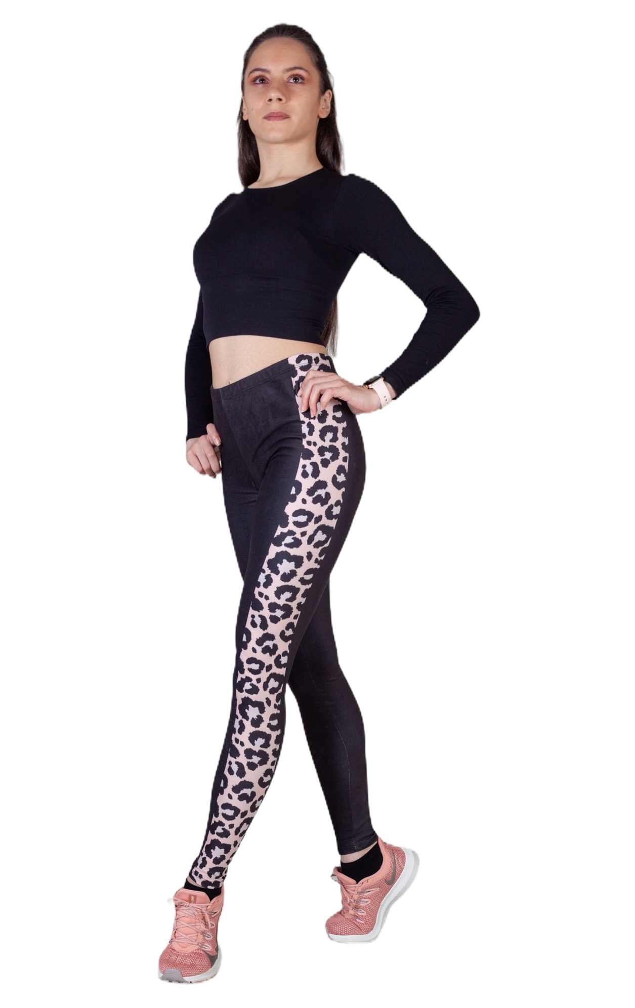 IDER- ΚΟΛΑΝ ΓΥΝΑΙΚΕΙΟ ΕΛΑΣΤΙΚΟ ΙΣΟΘΕΡΜΙΚΟ FLEECE VELVET, ΑΔΙΑΦΑΝΟ, ΜΕ ΣΧΕΔΙΟ ΛΕΟΠΑΡ ΣΤΟ ΠΛΑΙ