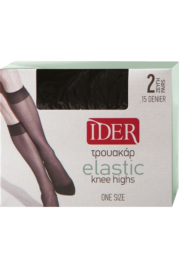 IDER - 15D, ELASTIC KNEE HIGHS (2PAIRS)