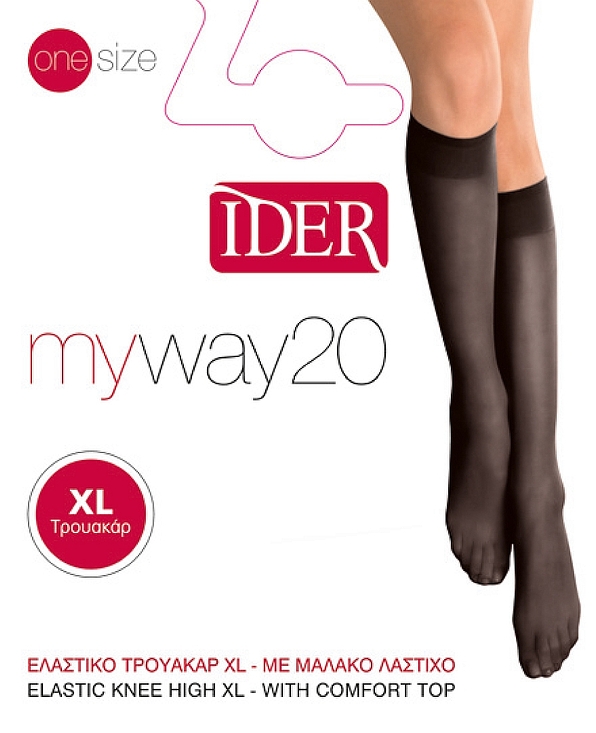 ELASTIC KNEE HIGH XL - WITH COMFORT TOP