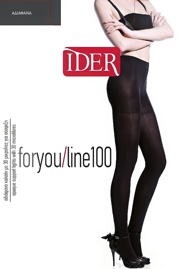 FOR YOU LINE- 100 DEN, OPAQUE ELASTIC TIGHTS WITH 3D MICROFIBRE
