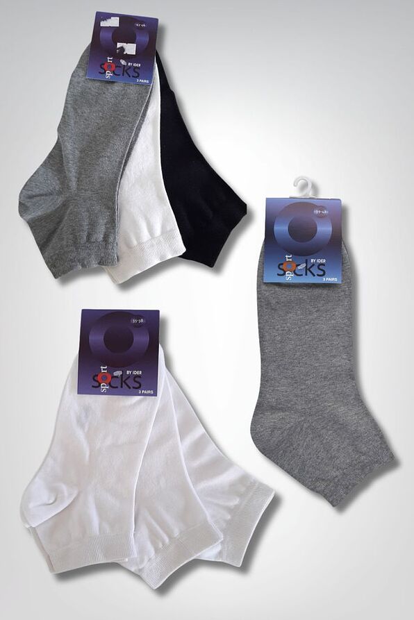 COTTON ANGLE HIGH SOCKS (3 PAIRS)