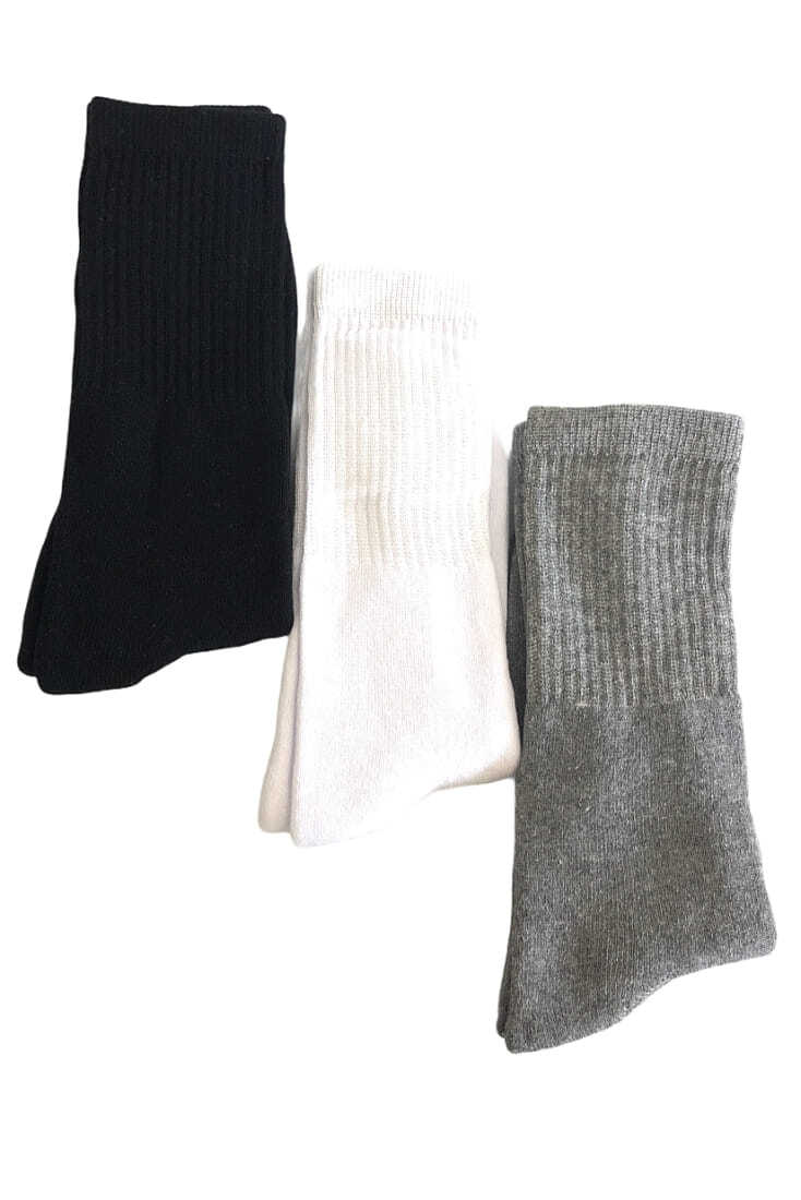 3-PACK UNISEX ΒΑΜΒΑΚΕΡΗ ΑΘΛΗΤΙΚΗ ΚΑΛΤΣΑ ΜΕ ΠΕΤΣΕΤΕ ΠΑΤΟΥΣΑ