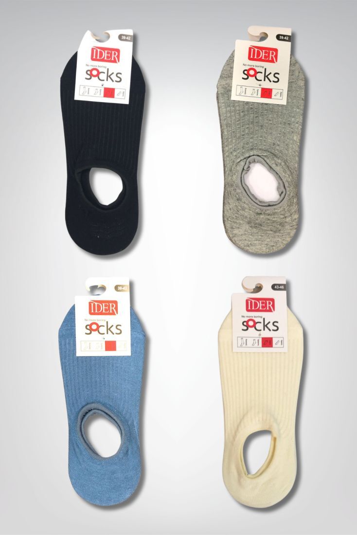 2-PACK UNISEX ΑΟΡΑΤΗ ΒΑΜΒΑΚΕΡΗ ΚΑΛΤΣΑ ΡΙΜΠ ΜΟΝΟΧΡΩΜΗ ΜΕ ΣΙΛΙΚΟΝΗ ΓΙΑ SNEAKERS