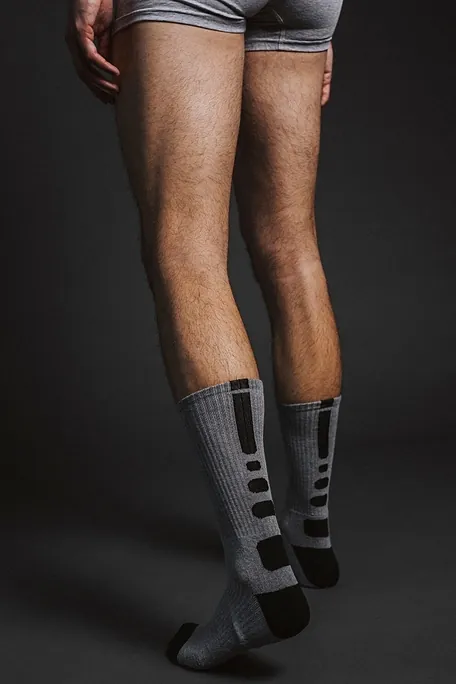 3-PACK ΚΑΛΤΣΑ BASKET ΒΑΜΒΑΚΕΡΗ ΑΘΛΗΤΙΚΗ ΜΕ ΜΙΣΗ ΠΕΤΣΕΤΕ ΠΑΤΟΥΣΑ RIB ΤΕΛΕΙΩΜΑ ΚΑΙ ΓΡΑΜΜΙΚΟ ΣΧΕΔΙΟ ΣΤΟ ΠΙΣΩ ΜΕΡΟΣ