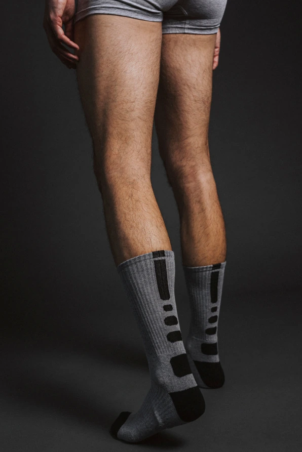 3-PACK ΚΑΛΤΣΑ BASKET ΒΑΜΒΑΚΕΡΗ ΑΘΛΗΤΙΚΗ ΜΕ ΜΙΣΗ ΠΕΤΣΕΤΕ ΠΑΤΟΥΣΑ RIB ΤΕΛΕΙΩΜΑ ΚΑΙ ΓΡΑΜΜΙΚΟ ΣΧΕΔΙΟ ΣΤΟ ΠΙΣΩ ΜΕΡΟΣ