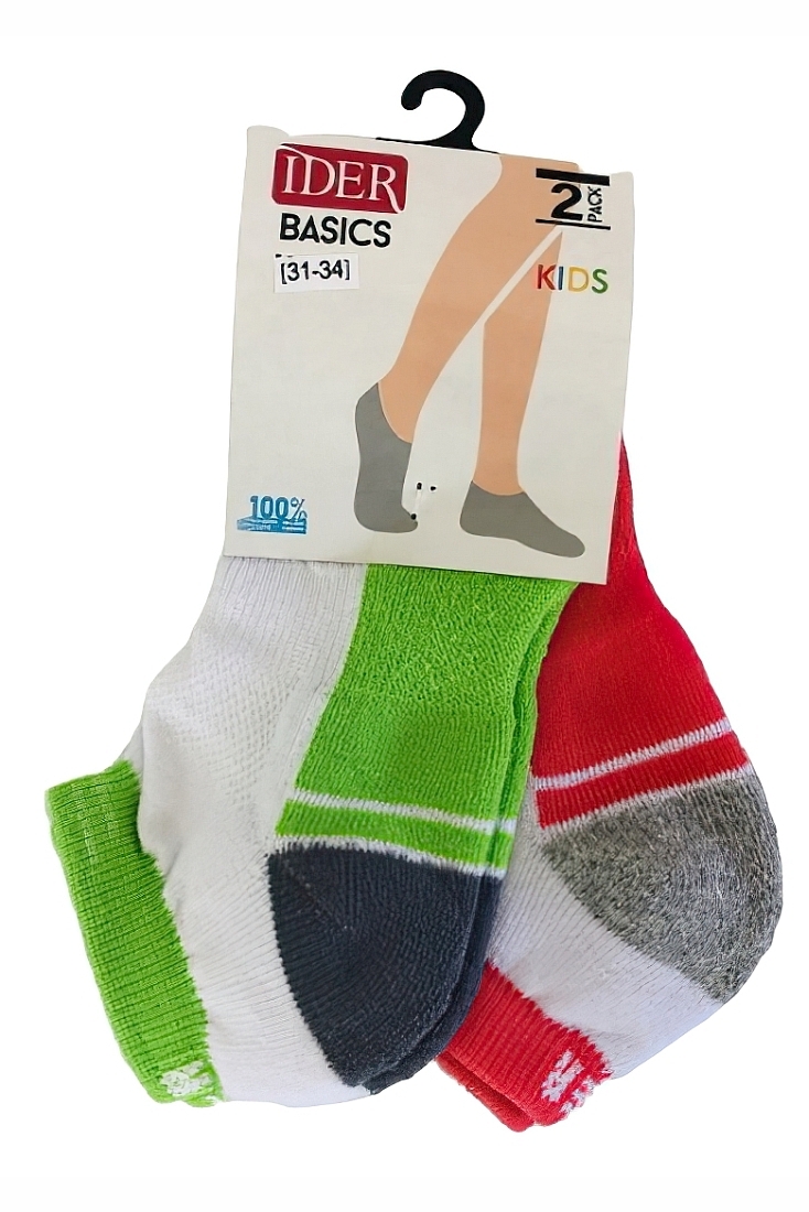 IDER SOCKS- 2-PACK ΣΟΥΜΠΑ ΠΑΙΔΙΚΗ ΚΑΛΤΣΑ ΒΑΜΒΑΚΕΡΗ, ΦΡΟΤΕ