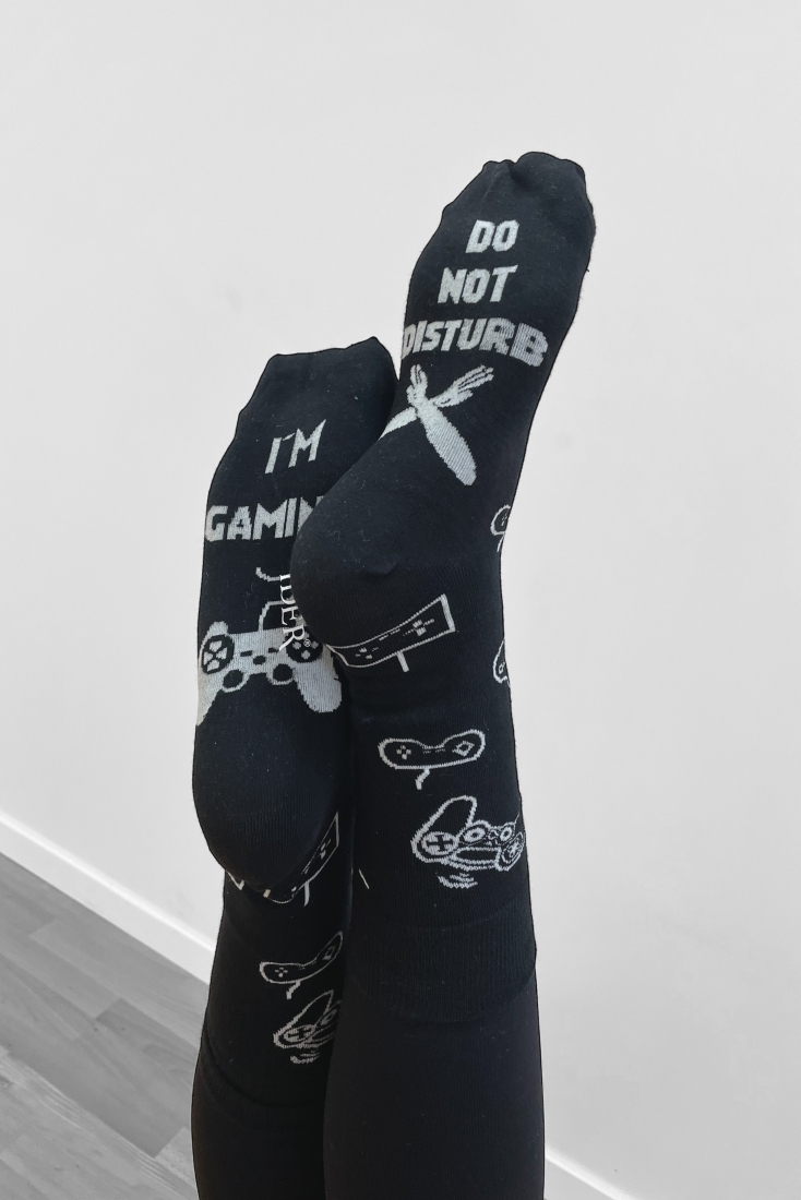 UNISEX ΒΑΜΒΑΚΟΛΥΚΡΑ ΚΑΛΤΣΑ ΜΕ ΣΧΕΔΙΟ GAMING