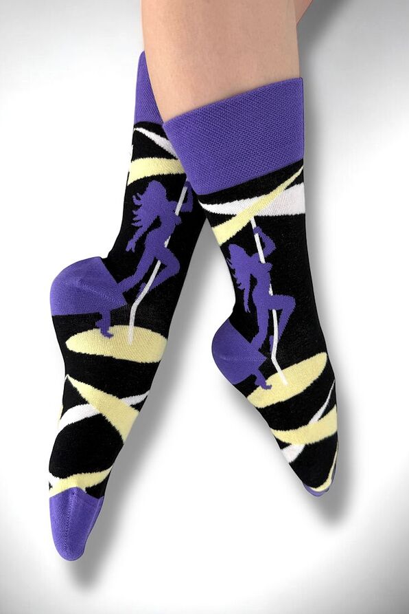 DANCE LOVER'S DREAM PREMIUM ELASTIC COTTON CREW SOCKS WITH HAND-LINKED TOES