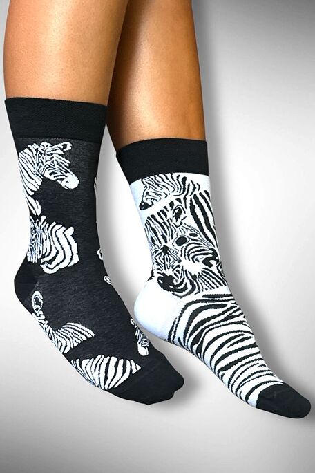 ZEBRA CONTRAST MISMATCH PREMIUM ΕΛΑΣΤΙΚΗ ΒΑΜΒΑΚΕΡΗ ΚΑΛΤΣΑ ΧΩΡΙΣ ΡΑΦΗ ΜΥΤΗΣ