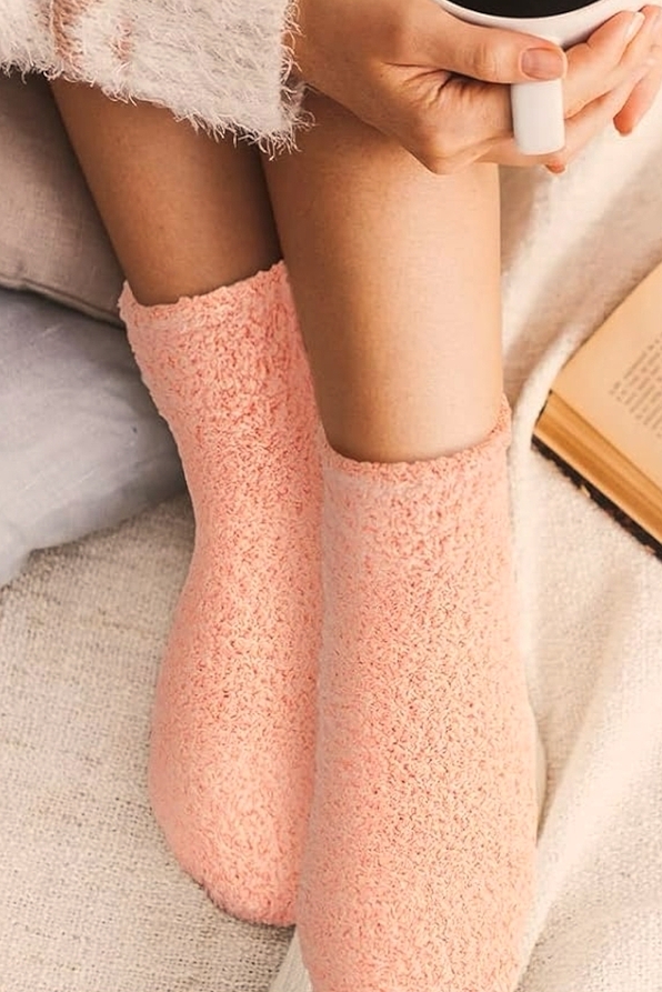 FUZZY SLEEP SOCKS PLAIN