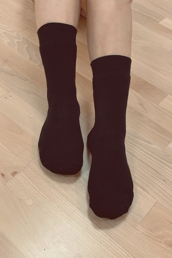 WOMEN TERRY BAMBOO THERMAL SOCKS SOLID COLOR