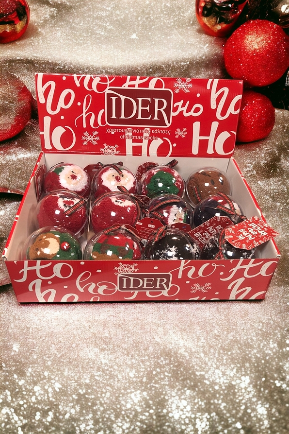 ΧΝΟΥΔΩΤΕΣ ΧΡΙΣΤΟΥΓΕΝΝΙΑΤΙΚΕΣ ΚΑΛΤΣΕΣ ΣΠΙΤΙΟΥ ΜΕ ABS ΣΕ ΣΥΣΚΕΥΑΣΙΑ ΧΡΙΣΤΟΥΓΕΝΝΙΑΤΙΚΗ ΜΠΑΛΑ