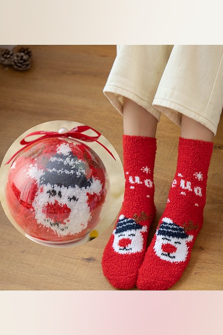 ΧΝΟΥΔΩΤΕΣ ΧΡΙΣΤΟΥΓΕΝΝΙΑΤΙΚΕΣ ΚΑΛΤΣΕΣ ΣΠΙΤΙΟΥ ΜΕ ABS ΣΕ ΣΥΣΚΕΥΑΣΙΑ ΧΡΙΣΤΟΥΓΕΝΝΙΑΤΙΚΗ ΜΠΑΛΑ