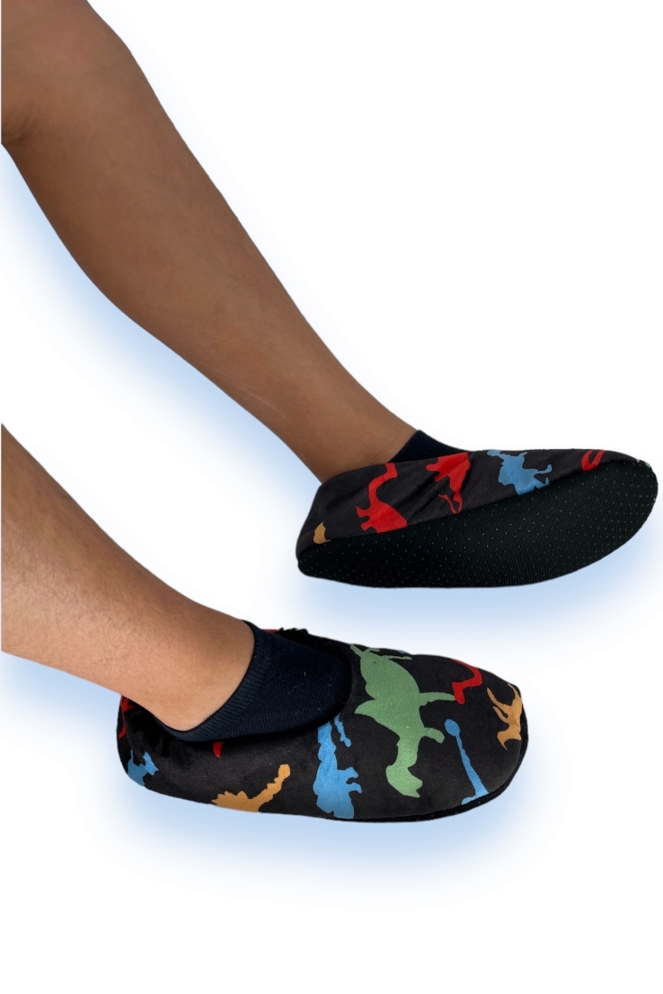 UNISEX ΚΑΛΤΣΟΠΑΝΤΟΦΛΑ ΣΧΕΔΙΟ ΔΕΙΝΟΣΑΥΡΟΙ ΜΕ ΕΣΩΤΕΡΙΚΗ ΖΕΣΤΗ ΜΑΛΑΚΗ ΕΠΕΝΔΥΣΗ ΚΑΙ ΣΟΛΑ ΜΕ ABS