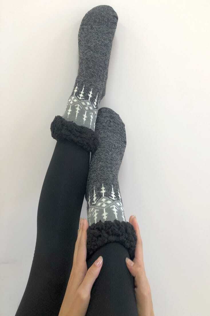 ΓΥΝΑΙΚΕΙΑ ΚΑΛΤΣΟΠΑΝΤΟΦΛΑ ΧΡΙΣΤΟΥΓΕΝΝΙΑΤΙΚΗ ΜΕ ABS ΕΣΩΤΕΡΙΚΗ ΖΕΣΤΗ ΜΑΛΑΚΗ ΕΠΕΝΔΥΣΗ ΚΑΙ ΣΧΕΔΙΟ ΧΙΟΝΟΝΙΦΑΔΕΣ