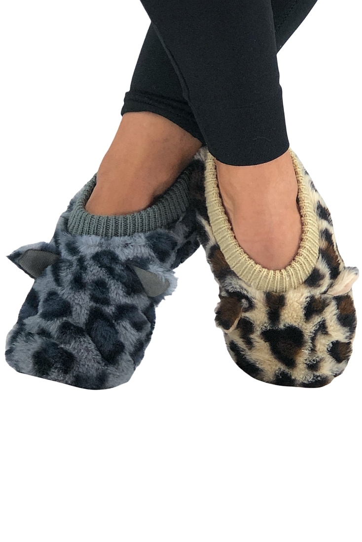 ΓΥΝΑΙΚΕΙΑ ΚΑΛΤΣΟΠΑΝΤΟΦΛΑ ΜΕ ΕΝΙΣΧΥΣΗ ΕΣΩΤΕΡΙΚΑ ΑΝΤΙΟΛΙΣΘΗΤΙΚΗ ABS ΠΑΤΟΥΣΑ ΚΑΙ ΣΧΕΔΙΟ ΑΝΙΜΑΛ ΜΕ 3D ΑΥΤΑΚΙΑ