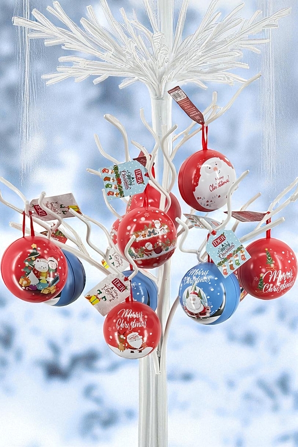 CHRISTMAS ULTRA SOFT FUZZY SOCKS WITH ABS IN DECORATIVE CHRISTMAS BALL GIFT PACKAGING