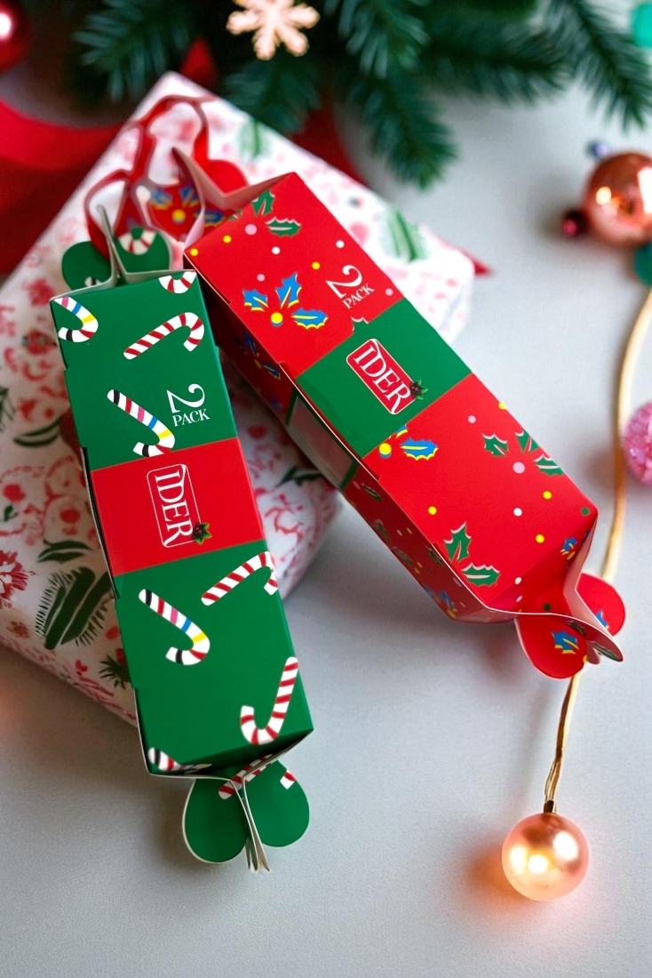 2-PACK ΠΑΙΔΙΚΗ ΒΑΜΒΑΚΟΛΥΚΡΑ ΚΑΛΤΣΑ ΣΕ ΣΥΣΚΕΥΑΣΙΑ ΧΑΡΤΙΝΟ ΧΡΙΣΤΟΥΓΕΝΝΙΑΤΙΚΟ ΓΛΕΙΦΙΤΖΟΥΡΙ