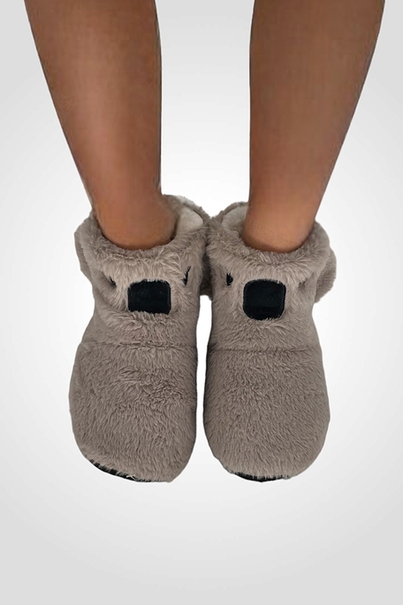 KID ANTI-SLIP BOOTS SLIPPERS FLEECE LITTLE BEAR WITH ABS AND FLUFFY LINING INSIDE