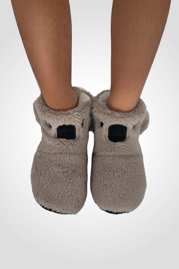 KID ANTI-SLIP BOOTS SLIPPERS FLEECE LITTLE BEAR WITH ABS AND FLUFFY LINING INSIDE