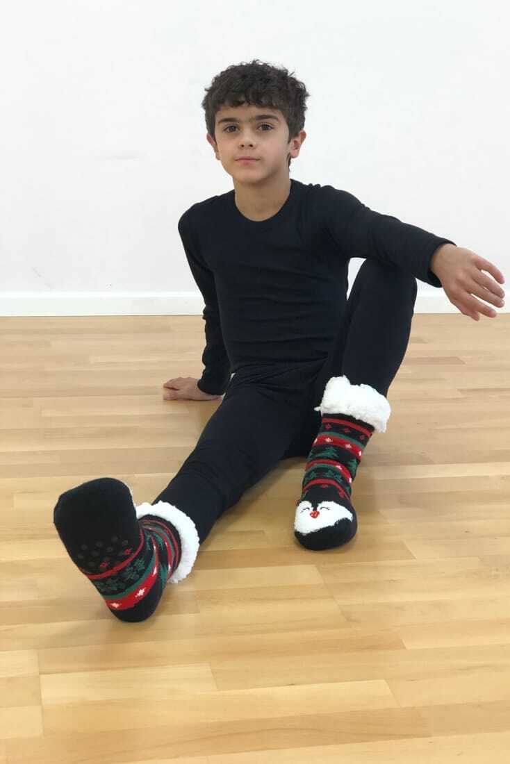 ΠΑΙΔΙΚΗ ΚΑΛΤΣΟΠΑΝΤΟΦΛΑ ΧΡΙΣΤΟΥΓΕΝΝΙΑΤΙΚΗ ΜΕ ABS ΕΣΩΤΕΡΙΚΗ ΖΕΣΤΗ ΜΑΛΑΚΗ ΕΠΕΝΔΥΣΗ ΚΑΙ ΣΧΕΔΙΟ ΠΙΓΚΟΥΙΝΟ Ή ΡΟΥΝΤΟΛΦ ΜΕ ΑΠΛΙΚΕ ΛΕΠΤΟΜΕΡΕΙΕΣ