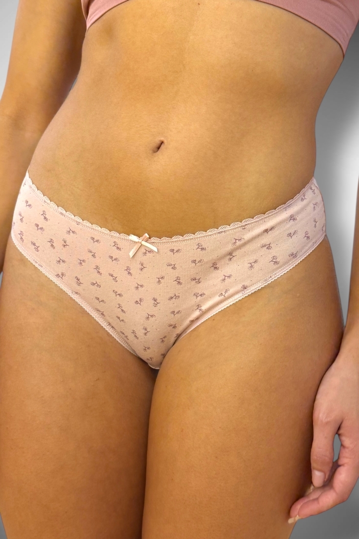 3-PACK ΓΥΝΑΙΚΕΙΟ ΣΛΙΠ BIKINI ΒΑΜΒΑΚΕΡΟ ΜΕ FLORAL ΤΥΠΩΜΑ