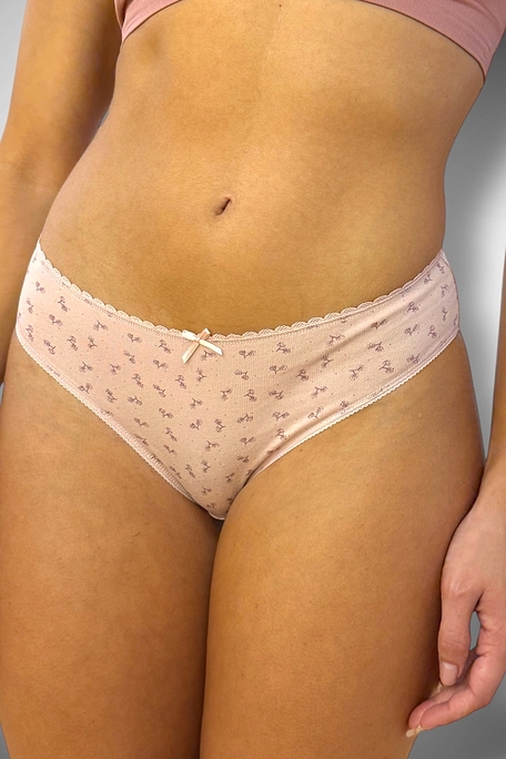 3-PACK ΓΥΝΑΙΚΕΙΟ ΣΛΙΠ BIKINI ΒΑΜΒΑΚΕΡΟ ΜΕ FLORAL ΤΥΠΩΜΑ