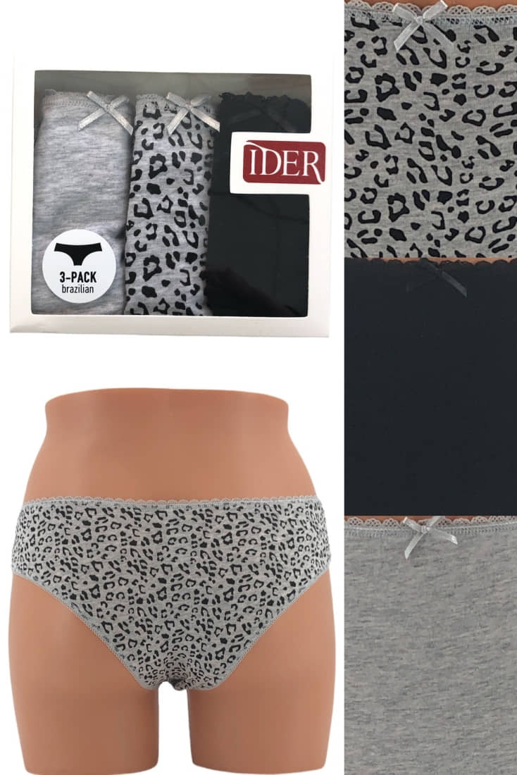 3-PACK ΓΥΝΑΙΚΕΙΟ BRAZIL ΣΛΙΠ ΒΑΜΒΑΚΕΡΟ ΜΕ ΣΧΕΔΙΟ ΑΝΙΜΑΛ-ΜΟΝΟΧΡΩΜΟ