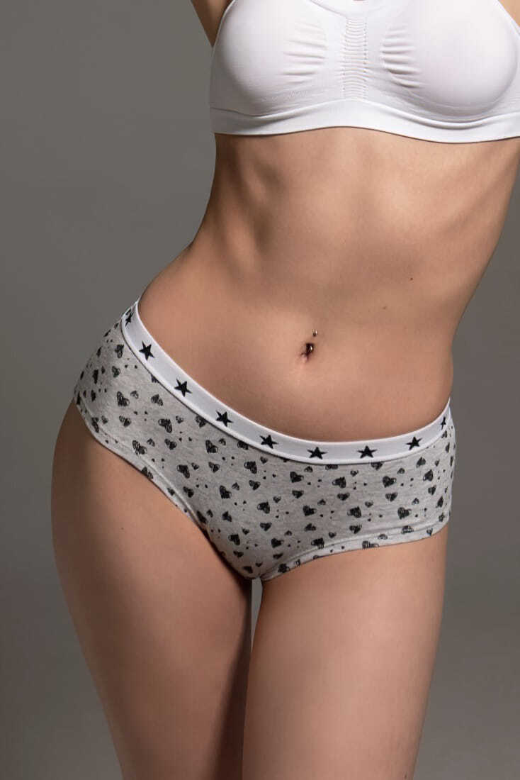 2-PACK ΓΥΝΑΙΚΕΙΟ HIPSTER ΣΛΙΠ ΒΑΜΒΑΚΕΡΟ ΜΕ ΕΞΩΤΕΡΙΚΟ ΛΑΣΤΙΧΟ ΑΣΤΕΡΙΑ