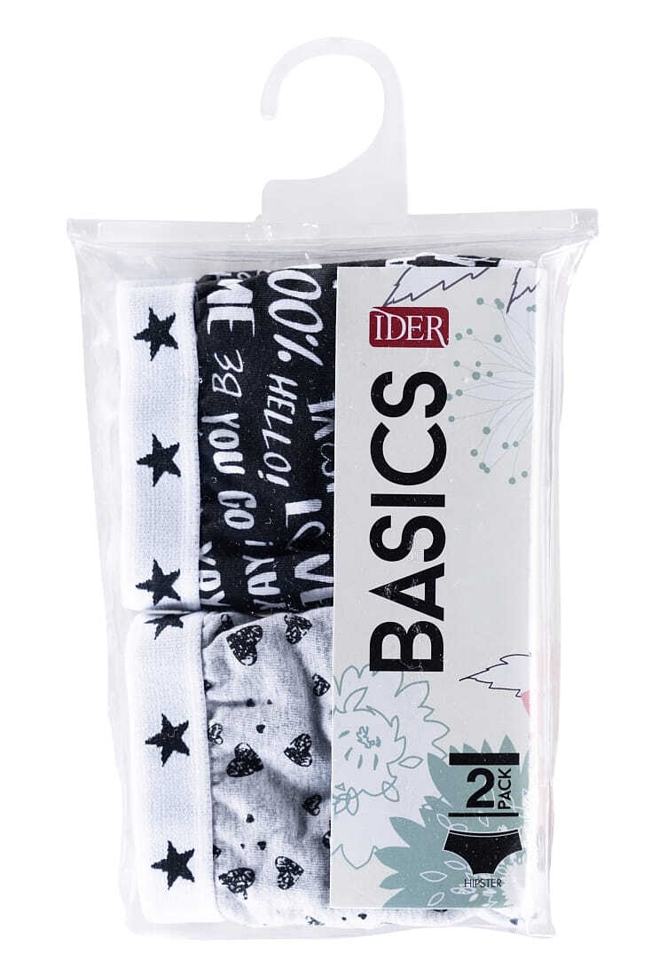 2-PACK ΓΥΝΑΙΚΕΙΟ HIPSTER ΣΛΙΠ ΒΑΜΒΑΚΕΡΟ ΜΕ ΕΞΩΤΕΡΙΚΟ ΛΑΣΤΙΧΟ ΑΣΤΕΡΙΑ