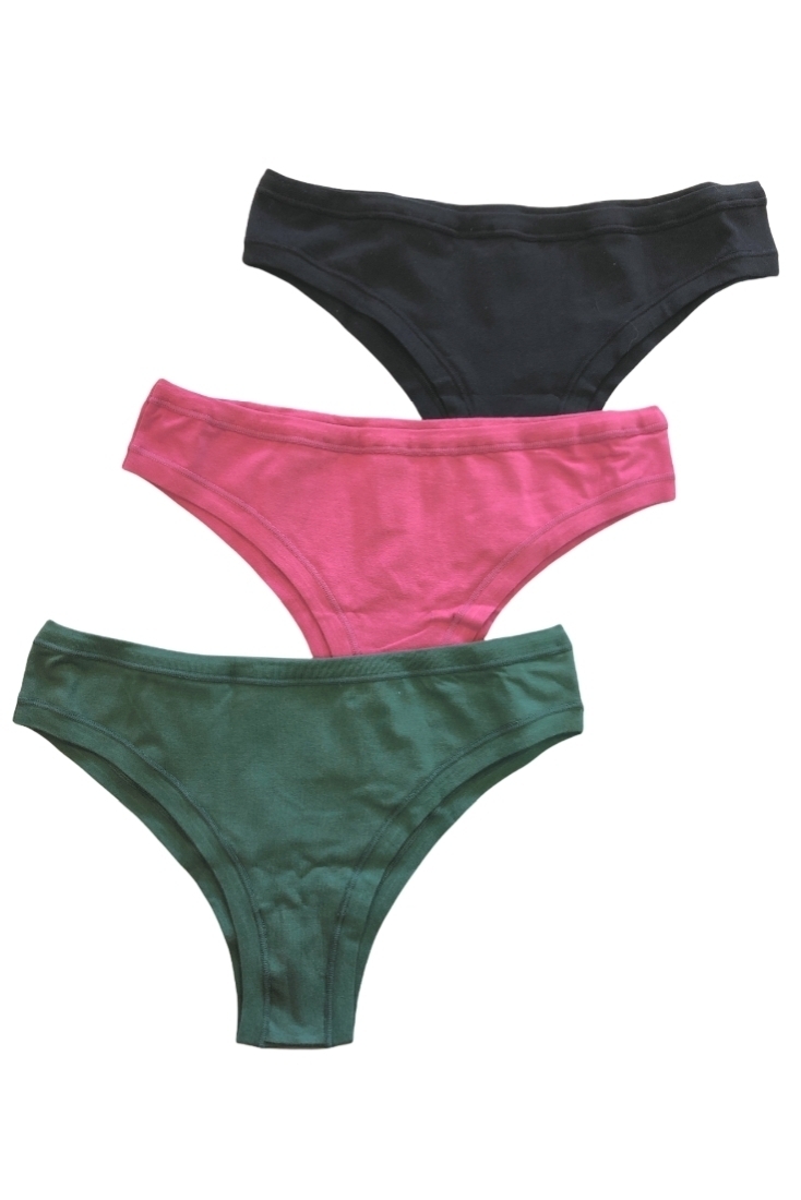 3-PACK ΓΥΝΑΙΚΕΙΟ BRAZIL ΣΛΙΠ ΒΑΜΒΑΚΕΡΟ ΜΟΝΟΧΡΩΜΟ ΣΕ ΧΡΩΜΑΤΑ ΜΟΔΑΣ