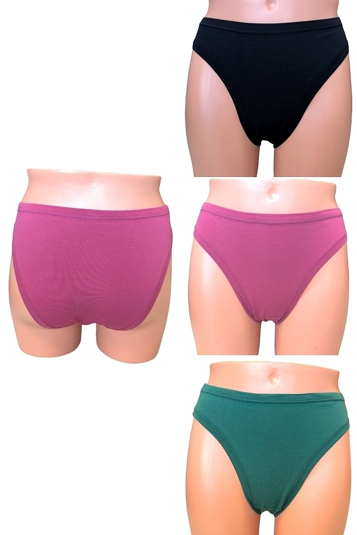 3-PACK ΓΥΝΑΙΚΕΙΟ BIKINI ΨΗΛΟΜΕΣΟ ΣΛΙΠ ΒΑΜΒΑΚΕΡΟ ΜΟΝΟΧΡΩΜΟ ΣΕ ΧΡΩΜΑΤΑ ΜΟΔΑΣ
