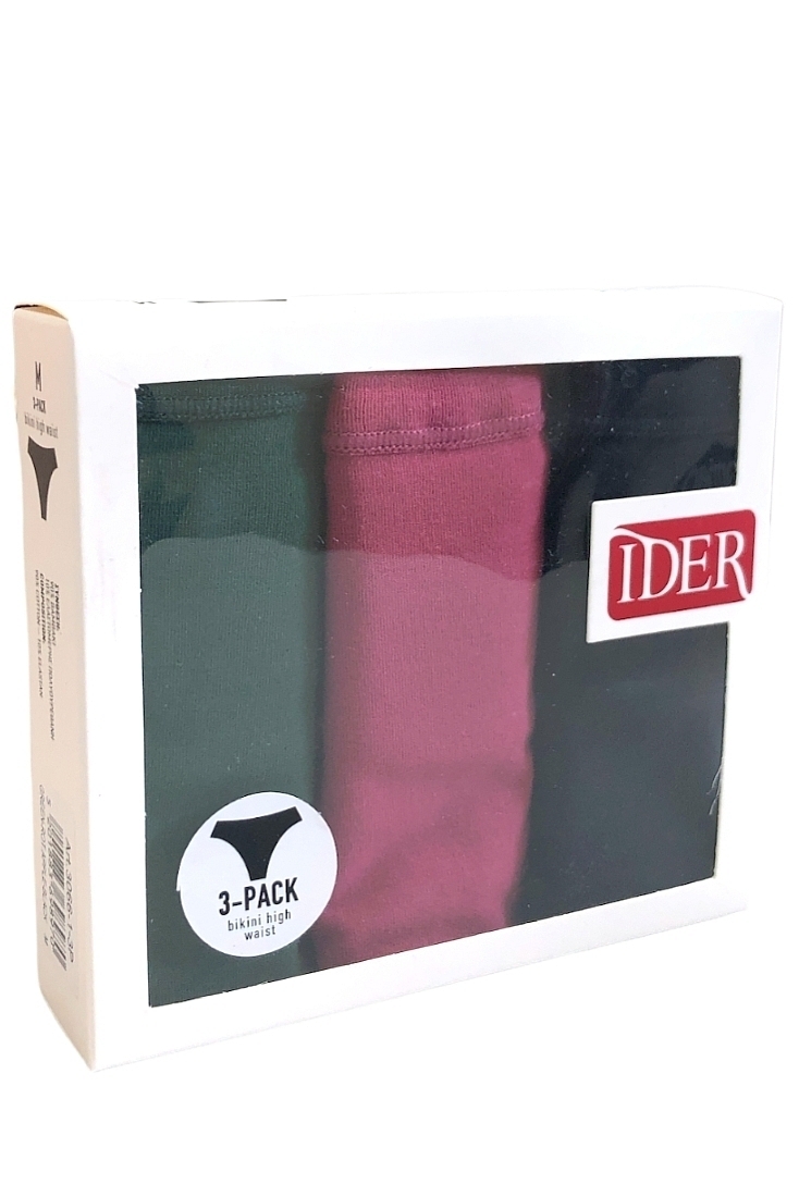 3-PACK ΓΥΝΑΙΚΕΙΟ BIKINI ΨΗΛΟΜΕΣΟ ΣΛΙΠ ΒΑΜΒΑΚΕΡΟ ΜΟΝΟΧΡΩΜΟ ΣΕ ΧΡΩΜΑΤΑ ΜΟΔΑΣ